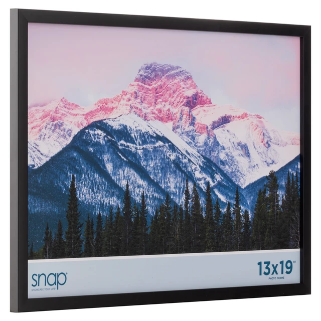 Alt view image 4 of 5 - Snap Black Wood Picture Frame Real Glass Wall Display 13" x 19" 1-pack
