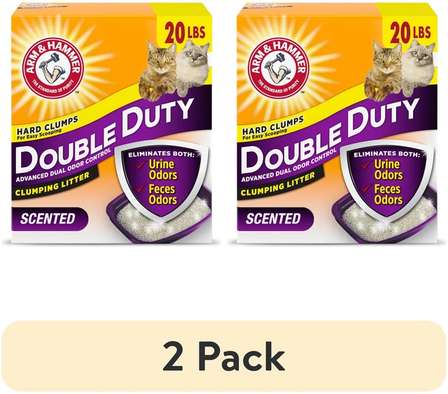 Main image of (2 pack) ARM & HAMMER Double Duty Cat Litter, Advanced Odor Control Clumping Cat Litter, Scented, 20 lbs