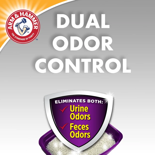 Alt view image 2 of 5 - (2 pack) ARM & HAMMER Double Duty Cat Litter, Advanced Odor Control Clumping Cat Litter, Scented, 20 lbs