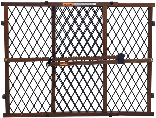 Main image of Parent's Choice Brown Farmhouse Safety Baby Wooden Gate for Aged 6 to 24 Months