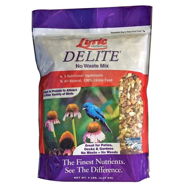 Main image of Lyric Delite Wild Bird Seed, No Waste Bird Food Mix with Shell-Free Nuts & Seeds 5 lb Bag