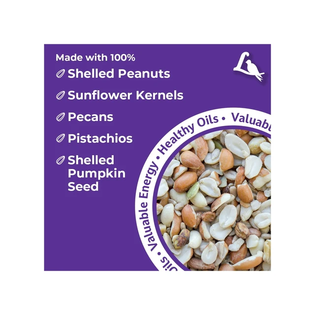 Alt view image 2 of 6 - Lyric Delite Wild Bird Seed, No Waste Bird Food Mix with Shell-Free Nuts & Seeds 5 lb Bag