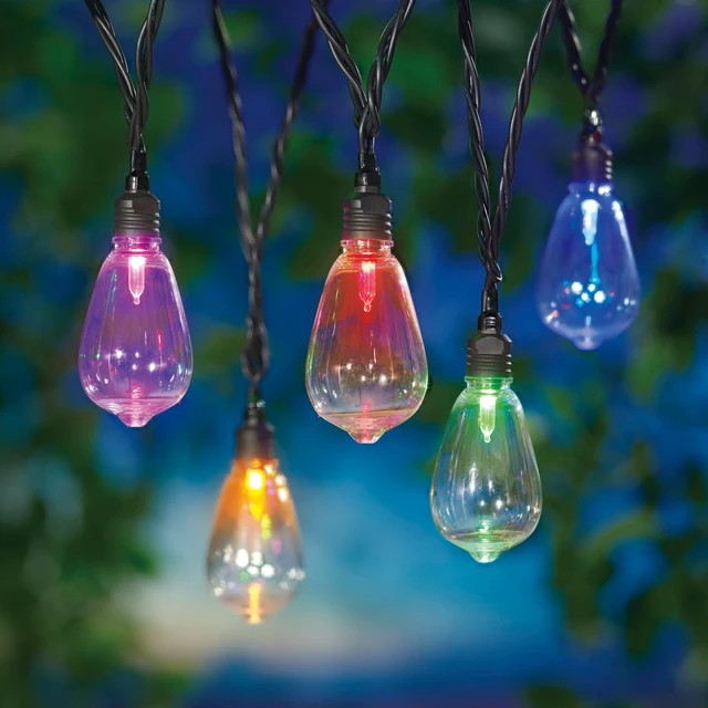 Alt view image 2 of 6 - Mainstays 30-Count Color-Changing LED Edison Outdoor String Lights with 4 Lighting Functions