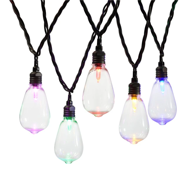 Alt view image 4 of 6 - Mainstays 30-Count Color-Changing LED Edison Outdoor String Lights with 4 Lighting Functions
