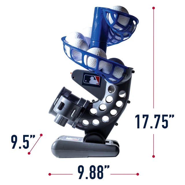 Alt view image 3 of 6 - Franklin Sports MLB Electronic Adjustable Baseball Pitching Machine with 6 Balls