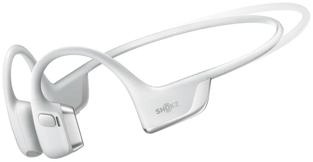 Main image of OpenRun Pro 2 Mini Bone Conduction Bluetooth Sport Headphones, Silver Bundle with Reflective StripDualPitch premium soundOpen ear awareness; Smart Mic; IP55; 12H battery; Running/Cycling/Hiking