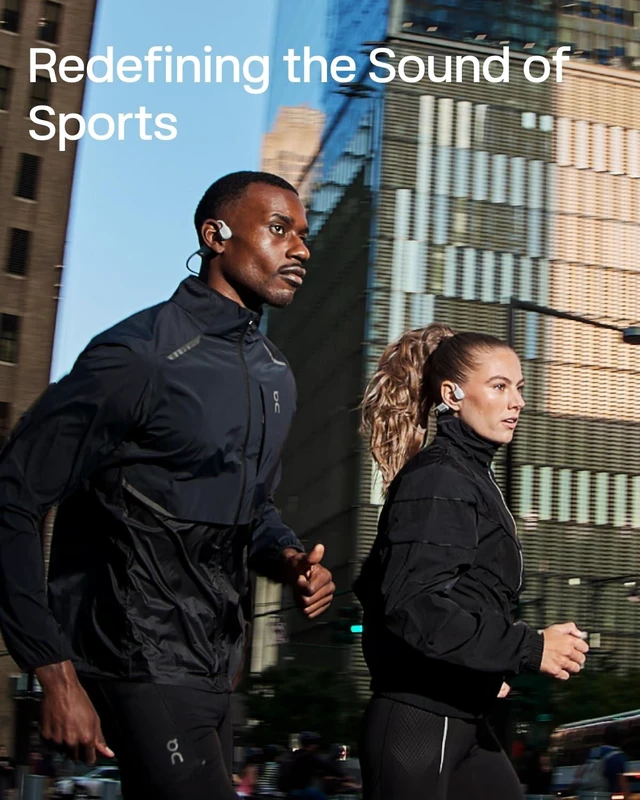 Alt view image 3 of 7 - OpenRun Pro 2 Mini Bone Conduction Bluetooth Sport Headphones, Silver Bundle with Reflective StripDualPitch premium soundOpen ear awareness; Smart Mic; IP55; 12H battery; Running/Cycling/Hiking