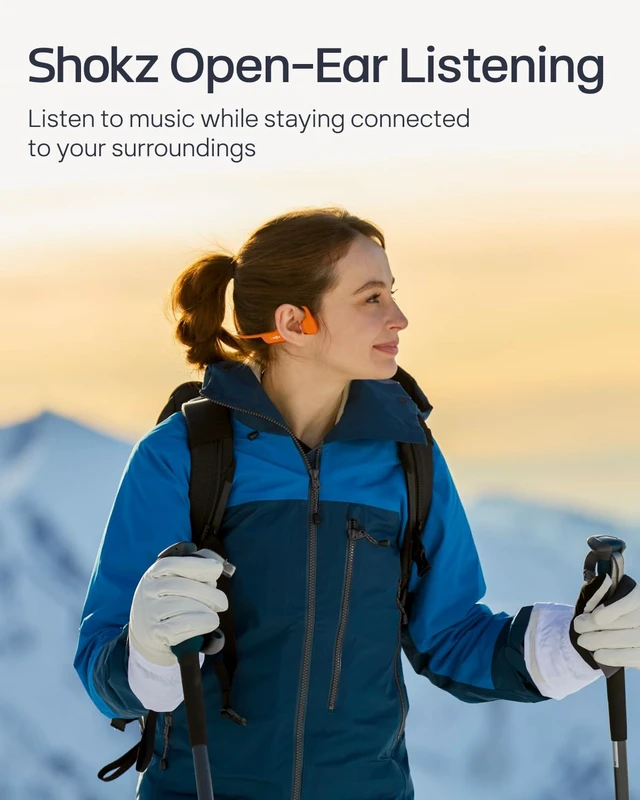 Alt view image 6 of 7 - OpenRun Pro 2 Mini Bone Conduction Bluetooth Sport Headphones, Orange Bundle with Reflective StripDualPitch premium soundOpen ear awareness; Smart Mic; IP55; 12H battery; Running/Cycling/Hiking