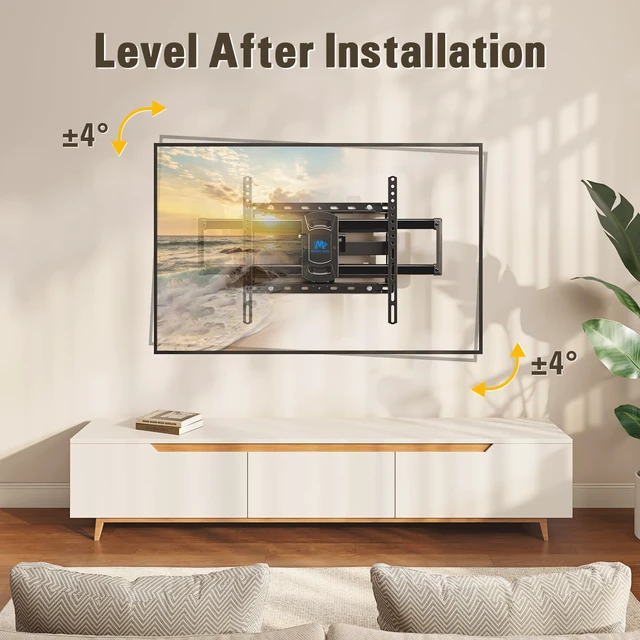 Alt view image 5 of 7 - Full Motion TV Wall Mount for 42-90 Inch TV up to 154lbs TV Bracket with Swivel and Tilt, Articulating Dual Arms, Fits 16inch Studs, Max VESA 600X400 mm, MD2617