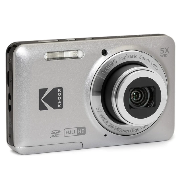 Alt view image 5 of 7 - PIXPRO FZ55-GRY 16MP CMOS Sensor Digital Camera 5X Optical Zoom 28mm Wide Angle 1080P Full HD Video 2.7" LCD Vlogging Camera, Gray
