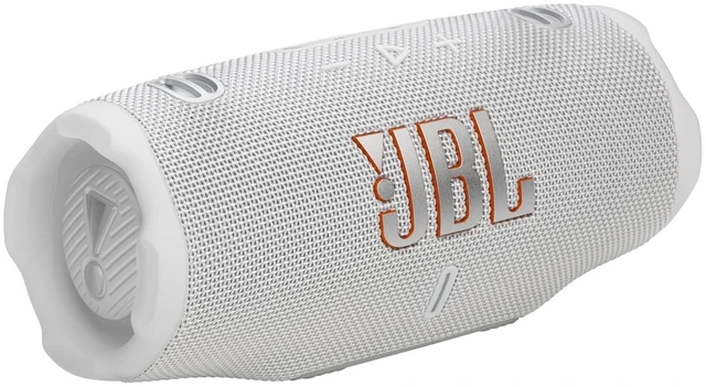 Main image of Charge 6 Portable Bluetooth Speaker, Waterproof, Drop-Proof - White Long Battery Life Up To 28 Hours, Quick Charging, Built-In Powerbank, Weatherproof For Outdoor, Poolside, And Shower Use