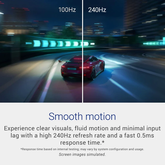 Alt view image 3 of 7 - 24 240Hz Gaming Monitor - SE2426HG - 23.8-inch FHD (1920x1080) 240Hz Display, in-Plane Switching (IPS) Technology, AMD FreeSync Premium, TÜV 3-Star, 2X HDMI, DisplayPort 1.4, Tilt