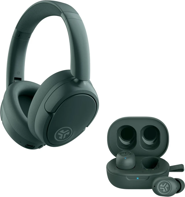 Main image of JBuds Lux ANC Over Ear Headphones Bundle with JBuds Mini True Wireless Earbuds, Active Noise Cancelling, Bluetooth multipoint, Sage