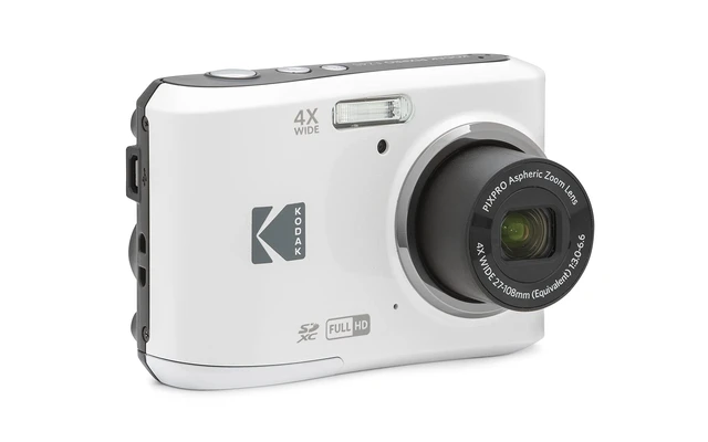 Alt view image 4 of 7 - PIXPRO FZ45 16MP Compact Digital Camera, 4X Optical Zoom, AA, White 1080p Full HD Video, 27mm Wide Angle Lens, 2.7 Inch LCD, Point and Shoot, Digicam, Travel and Family Photos