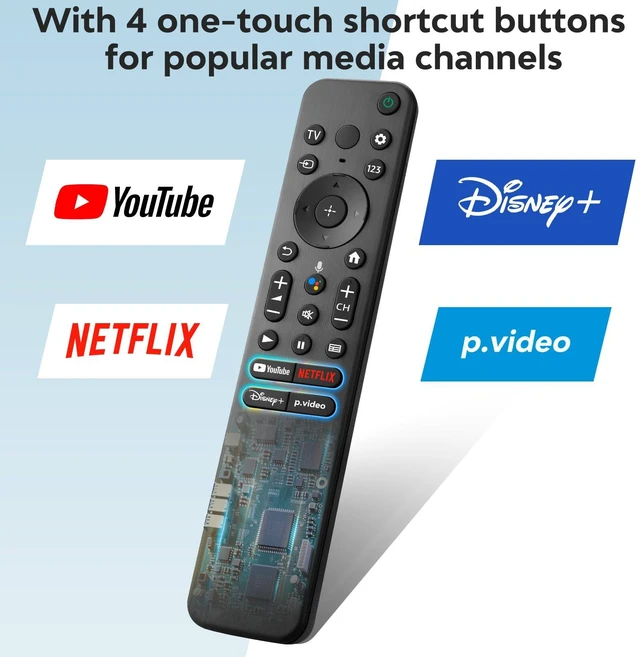 Alt view image 6 of 7 - Replacement Remote for Sony TV & Bravia Smart TV Remote Control with Voice, ABS material, Ergonomic, Universal Remote for Sony Bravia XR 4K Series Smart Google TV RMF-TX520U RMT-TX810U