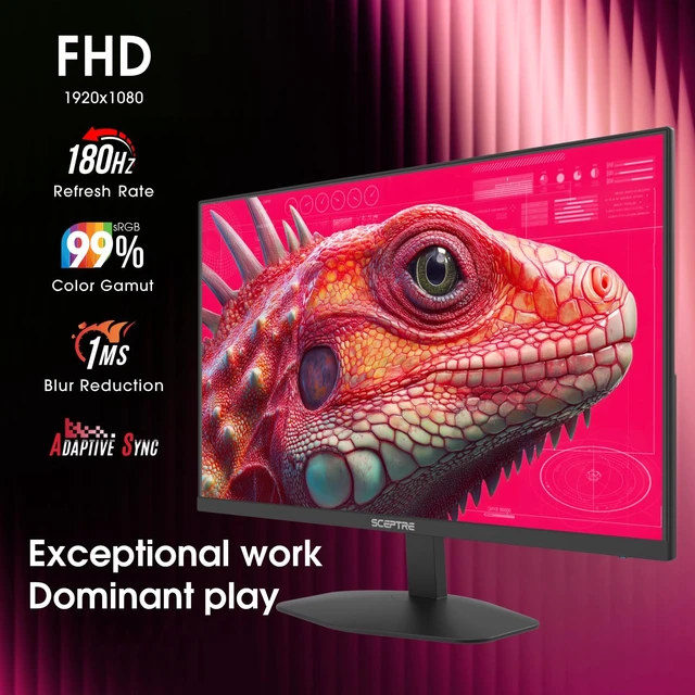 Alt view image 3 of 7 - New! 27-inch Prime Gaming Monitor DisplayPort x2 180Hz HDMI x2 180Hz Build-in Speakers, Machine Black 2027 (E275B-FW180T Series)