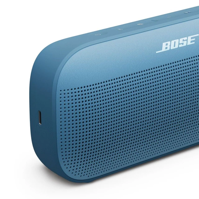 Alt view image 5 of 7 - SoundLink Flex Bluetooth Speaker (2nd Gen) - Portable Outdoor Speaker with Hi-Fi Audio, Waterproof and Dustproof, USB-C, Up to 12 Hours Battery Life, Blue Dusk