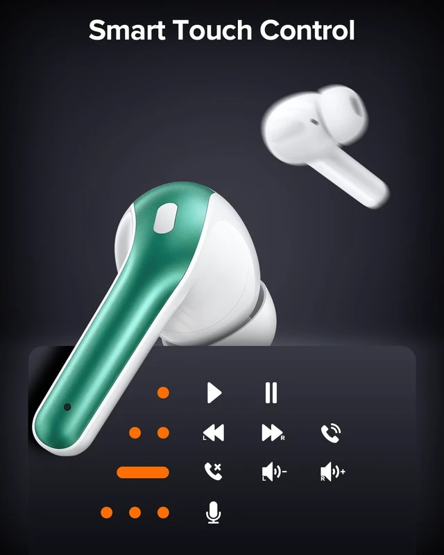 Alt view image 6 of 7 - Bluetooth Headphones True Wireless Earbuds 60H Playback LED Power Display Earphones with Wireless Charging Case IPX5 Waterproof in-Ear Ear buds with Mic for TV Smart Phone Laptop Computer Sports
