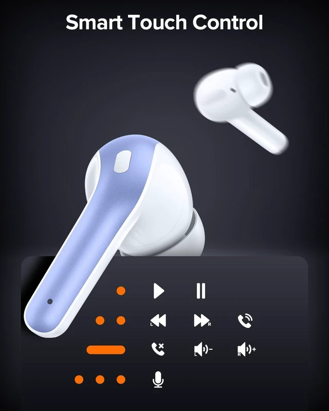 Alt view image 7 of 7 - Bluetooth Headphones True Wireless Earbuds 60H Playback LED Power Display Earphones with Wireless Charging Case IPX5 Waterproof in-Ear Ear buds with Mic for TV Smart Phone Laptop Computer Sports