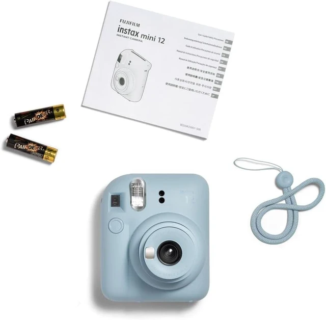Alt view image 7 of 7 - Instax Mini 12 Instant Film Camera (Pastel Blue w/Case + Extra Film, Compact)