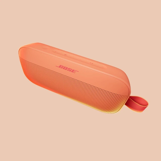 Alt view image 2 of 5 - SoundLink Flex Bluetooth Speaker (2nd Gen) - Portable Outdoor Speaker with Hi-Fi Audio, Waterproof and Dustproof, USB-C, Up to 12 Hours Battery Life, Sunset Peach - Limited Edition Color