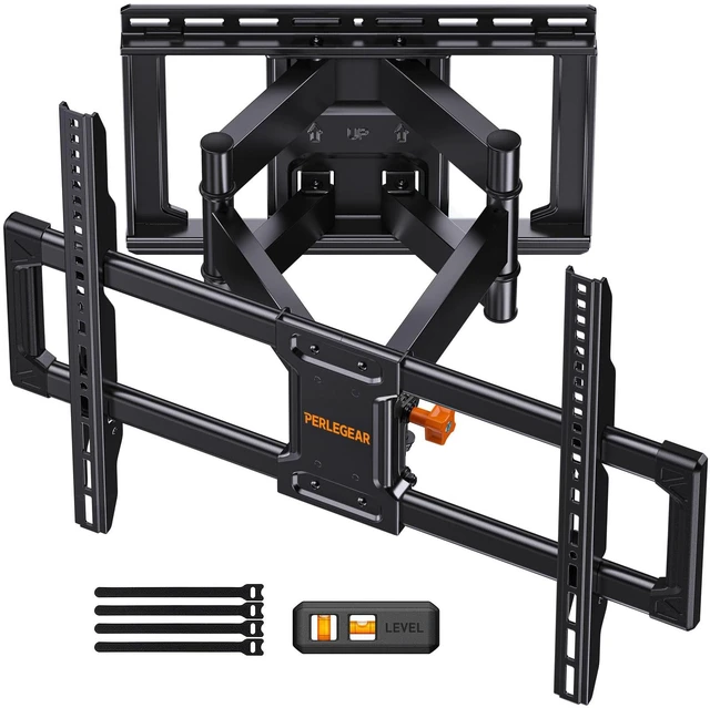 Main image of UL Listed Full Motion TV Wall Mount for 42-90" TVs up to 132lbs Heavy Duty TV Mount with Dual Articulating Arms, Tool-Free Smooth Tilt, Swivel, Fits 16" Studs, Max VESA 600x400mm, PGLF8