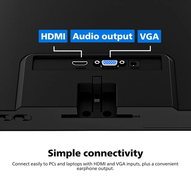 Alt view image 7 of 7 - 22 Inch Computer Monitor FHD 120Hz Overclocked IPS VESA, 22E2N1100 1920×1080 LED Monitor, 1ms MPRT, Adaptive Sync, HDMI 1.4, VGA, Flicker-Free, Low Blue Light, 4yr Advance Replacement