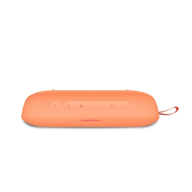 Alt view image 4 of 5 - SoundLink Flex Bluetooth Speaker (2nd Gen) - Portable Outdoor Speaker with Hi-Fi Audio, Waterproof and Dustproof, USB-C, Up to 12 Hours Battery Life, Sunset Peach - Limited Edition Color