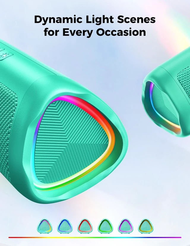 Alt view image 3 of 7 - Bluetooth Speaker, 20W HD Sound, Portable Wireless, IPX5 Waterproof, Up to 24H Playtime, TWS Pairing, for Home/Party/Outdoor/Camping/Beach Essentials, Electronic Gadgets, Birthday Gift (Teal)