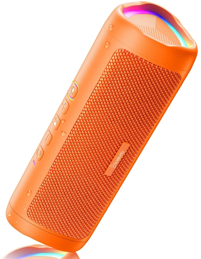 Main image of Bluetooth Speaker, 20W HD Sound, Portable Wireless, IPX5 Waterproof, Up to 24H Playtime, TWS Pairing, for Home/Party/Outdoor/Camping/Beach Essentials, Electronic Gadgets, Birthday Gift (Orange)