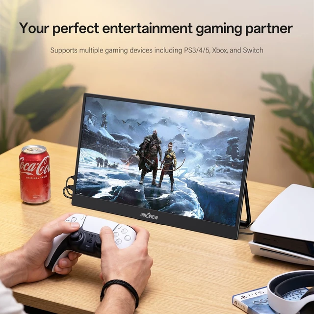 Alt view image 7 of 7 - 2K Portable Monitor 15.6" QHD 100% sRGB, Built-in 180° Adjustable Stand Travel Monitor USB C Standard HDMI Ultra-Slim Portable Monitor for Laptop MacBook Phone PS5 Xbox Switch