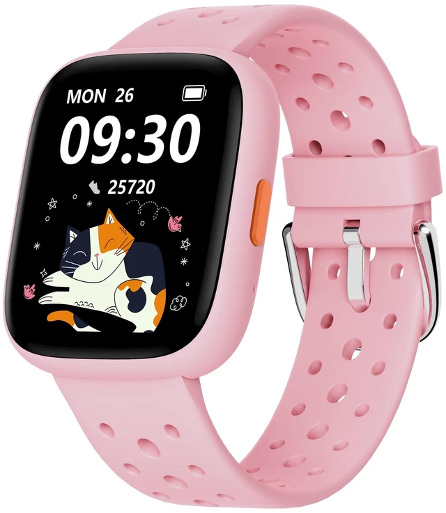 Main image of Kids Smart Watch No Phone Needed, 1.8" Fitness Tracker Watch | Pedometer, Heart Rate, Sleep Monitor, IP68 Waterproof, Step Counter, Puzzle Games for Girls Teens 5-16, Pink