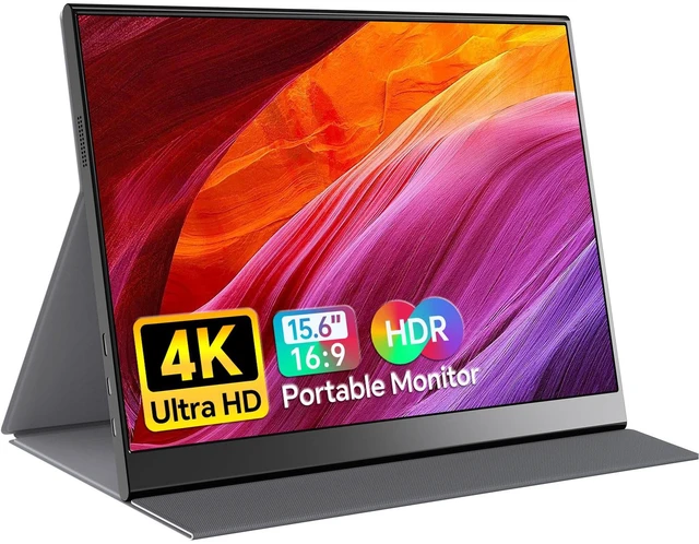 Main image of 15.6" 4K UHD IPS HDR USB-C HDMI Monitor 15.6" 4K UHD IPS 100% RGB HDR, USB-C/HDMI, speakers+smart cover, for PC/Phone/PS5/Xbox/Switch, travel gaming