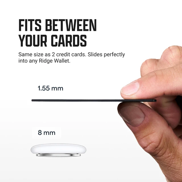 Alt view image 2 of 7 - 3-Pack Ridge Tracker Card Compatible with Apple Find My, Compatible with Android Slim Tracking Card - Wallet Finder, Item Locator for Luggage Tags, Passports, Phone - MFi Certified