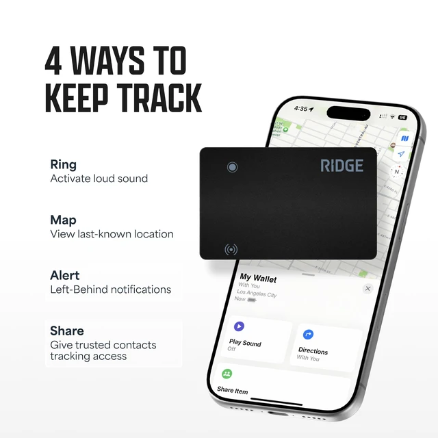 Alt view image 4 of 7 - 3-Pack Ridge Tracker Card Compatible with Apple Find My, Compatible with Android Slim Tracking Card - Wallet Finder, Item Locator for Luggage Tags, Passports, Phone - MFi Certified