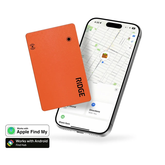 Alt view image 7 of 7 - 3-Pack Ridge Tracker Card Compatible with Apple Find My, Compatible with Android Slim Tracking Card - Wallet Finder, Item Locator for Luggage Tags, Passports, Phone - MFi Certified