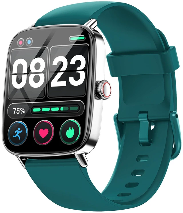 Main image of Smart Watch for Men Women, 1.85" HD Smartwatch Compatible iPhone/Samsung/Android (Answer/Make Calls), 100+ Sport Modes Fitness Tracker with Heart Rate/Sleep/Step Monitor, IP68 Waterproof, 2 Bands
