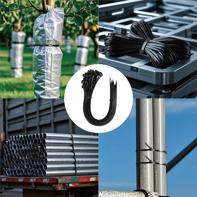 Alt view image 7 of 7 - Large Zip Ties 18 Inch (120 Pack) - Heavy Duty, 220 lb Tensile Strength, Black Cable Ties, Extra Long Wire Ties