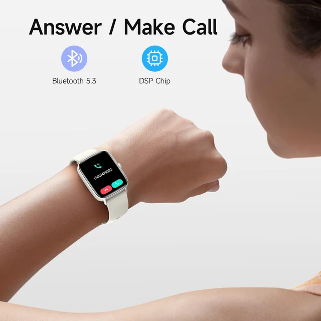 Alt view image 6 of 7 - Smart Watch for Women, 1.85" HD Smartwatch Compatible iPhone/Samsung/Android (Answer/Make Calls), 100+ Sport Modes Fitness Tracker with Heart Rate/Sleep/Step Monitor, IP68 Waterproof (Beige)