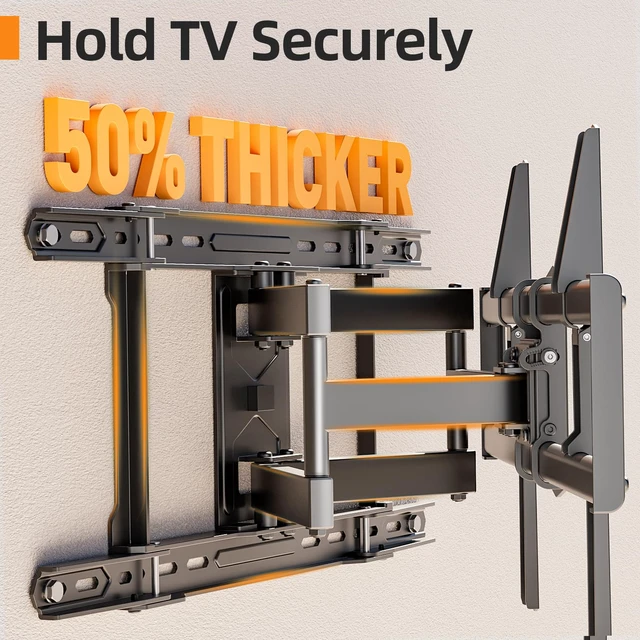Alt view image 3 of 7 - 42-86 '' Full Motion TV Wall Mount 24 Inch Studs, Heavy Duty TV Mount 24 inch Studs, Swivel Tilt Extension Level, up to 110 lbs & 600x400mm VESA