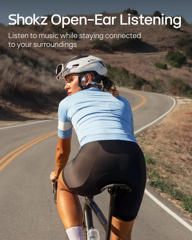 Alt view image 6 of 7 - OpenRun Pro 2 Mini Bone Conduction Bluetooth Sport Headphones,Blue Bundle with Reflective StripDualPitch premium soundOpen ear awareness; Smart Mic; IP55; 12H battery; Running/Cycling/Hiking