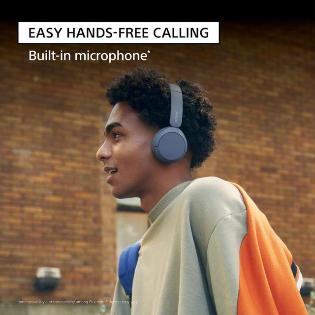Alt view image 4 of 7 - WH-CH520 Wireless On-Ear Bluetooth Headphones with Mic, Cappuccino Comfortable Lightweight Design, Up to 50 Hrs Battery with Quick Charging, Multipoint Connection, Clear Calls, Swivel design