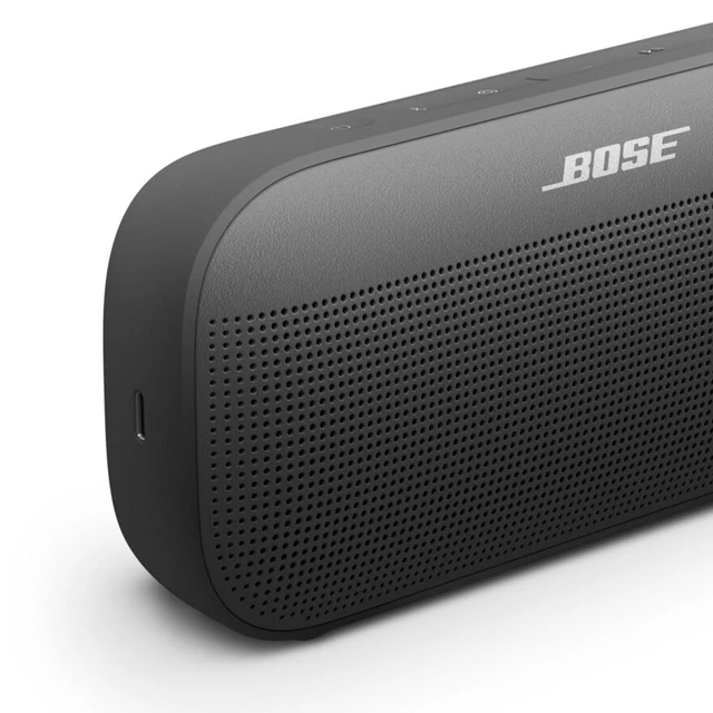 Alt view image 5 of 7 - SoundLink Flex Bluetooth Speaker (2nd Gen) - Portable Outdoor Speaker with Hi-Fi Audio, Waterproof and Dustproof, USB-C, Up to 12 Hours Battery Life, Black