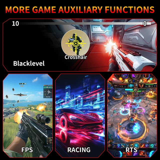 Alt view image 6 of 7 - 27 Inch WQHD 2560X1440 Curved Gaming Monitor 200Hz MPRT 1ms Computer Monitor,HDMI2.0 * 2, DP1.4 * 2,Freesync,Curved 1500R,5000:1 Contrast Ratio,120% sRGB,HDR(ES-G27C1Q DP Cable Incl.)