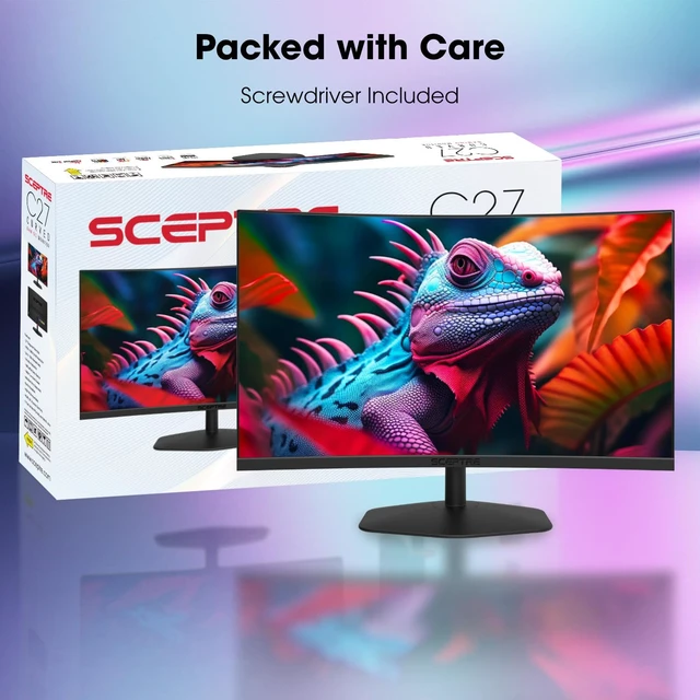 Alt view image 5 of 7 - Curved 27-inch Prime Gaming Monitor 1500R 100Hz HDMI X2 DisplayPort 1ms 100% sRGB, Build-in Speakers Machine Black 2025 (C275W-FW100T Series)