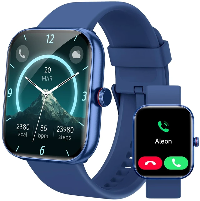 Main image of Smart Watch for Women Men iPhone & Android, 1.85" Fitness & Sleep Tracker with Calls/Text, Smartwatch IP68 Waterproof, 110+ Sport Modes, Heart Rate/SpO2 Monitor