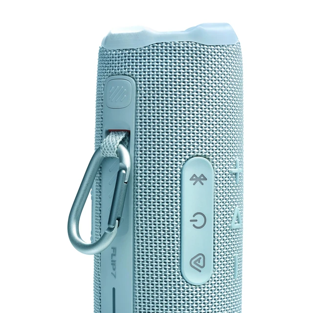 Alt view image 4 of 7 - Flip 7 Portable Bluetooth Speaker, Waterproof and Drop-Proof - Teal Up To 16 Hours Playtime, IP68 Dustproof Build, Clip-On Loop, USB C Lossless Audio, Links With Other Speakers For Outdoor Use