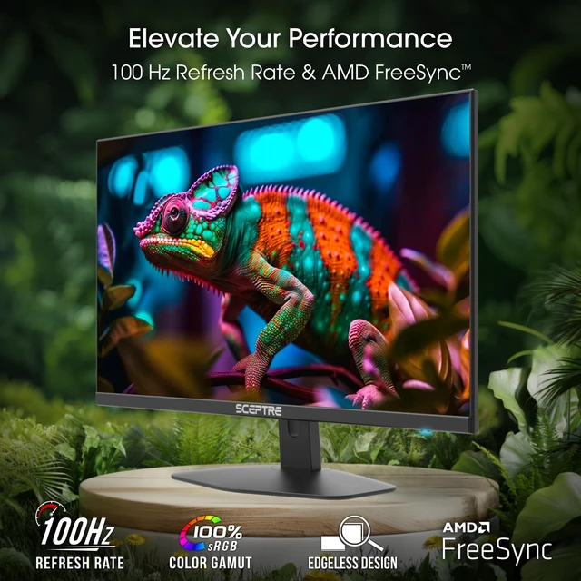 Alt view image 2 of 6 - 27-inch Prime Gaming Monitor 100Hz 1ms DisplayPort HDMI x2 100% sRGB AMD FreeSync Build-in Speakers, Eye Care Frameless Machine Black 2025 (E275W-FW100T Series)