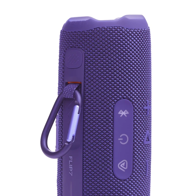 Alt view image 4 of 7 - Flip 7 Portable Bluetooth Speaker, Waterproof and Drop-Proof - Purple Up To 16 Hours Playtime, IP68 Dustproof Build, Clip-On Loop, USB C Lossless Audio, Links With Other Speakers For Outdoor Use