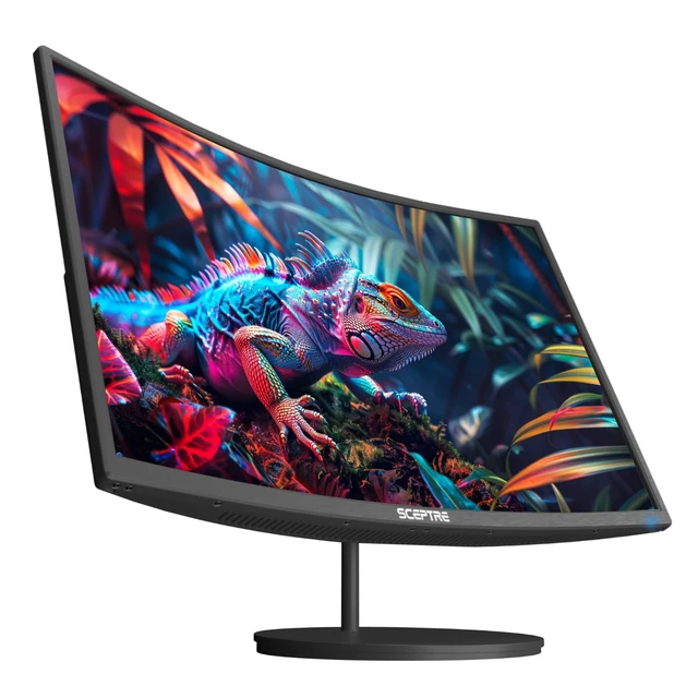 Alt view image 2 of 6 - New! Curved 24-inch Gaming Monitor 100Hz 1080p R1500 98% sRGB HDMI x2 VGA Build-in Speakers, VESA Wall Mount Machine Black 2026 (C248W-1920RN Series)